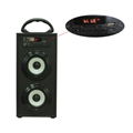 Wooden portable active party speaker with FM radio and remote control function 2