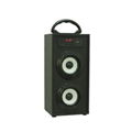 Wooden portable active party speaker with FM radio and remote control function 3