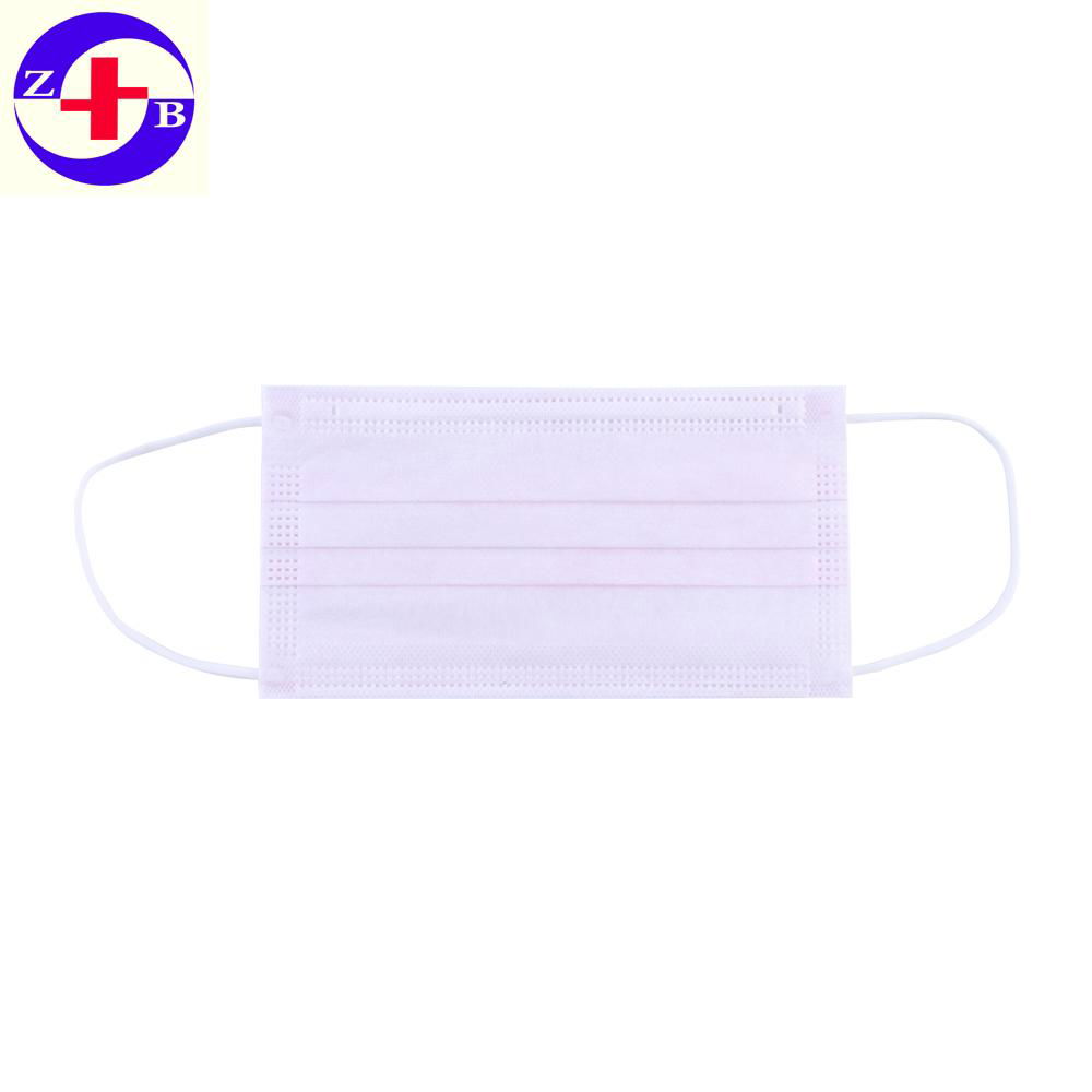 Breathable 3ply Nonwoven Disposable Face Mask For Cleanroom