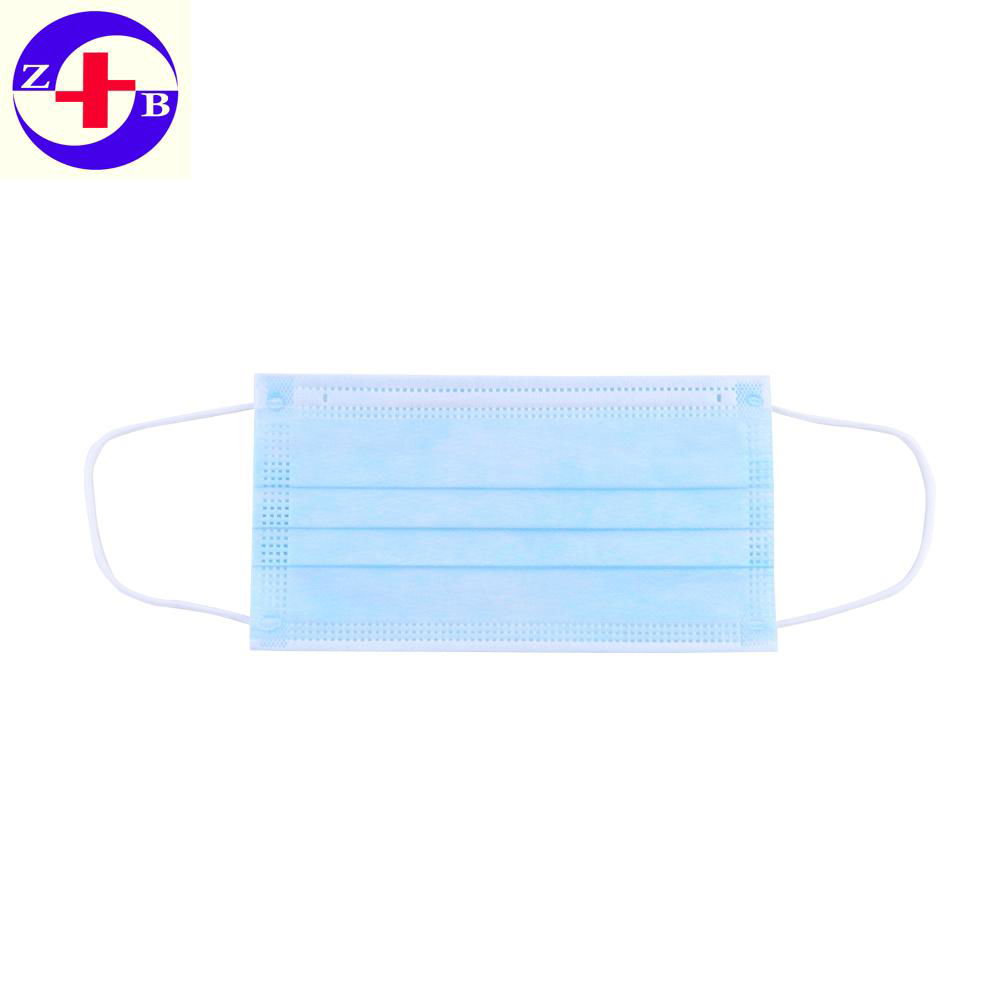 Breathable 3ply Nonwoven Disposable Face Mask For Cleanroom 2
