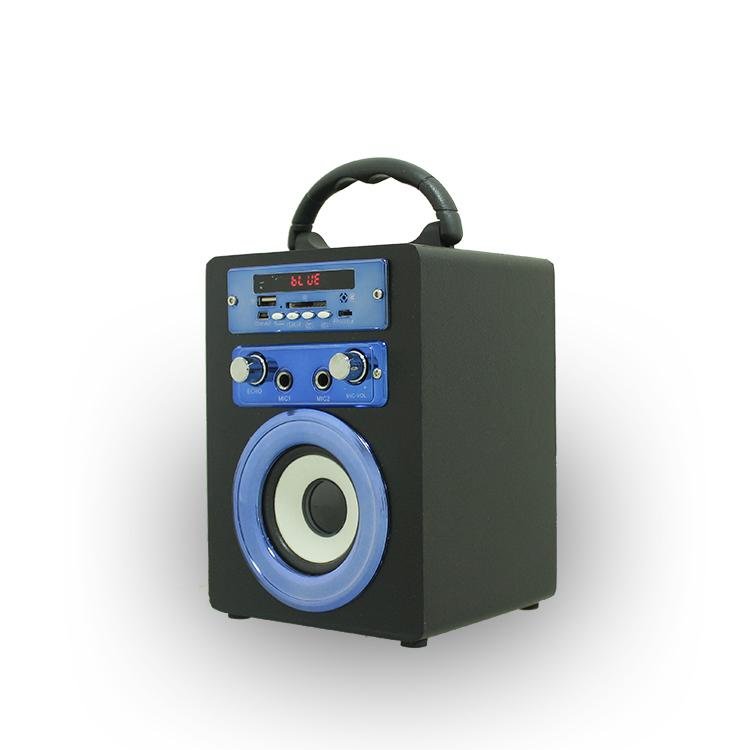New Style Double Karaoke Wooden Sound Box Multifunction Bluetooth Speaker 2