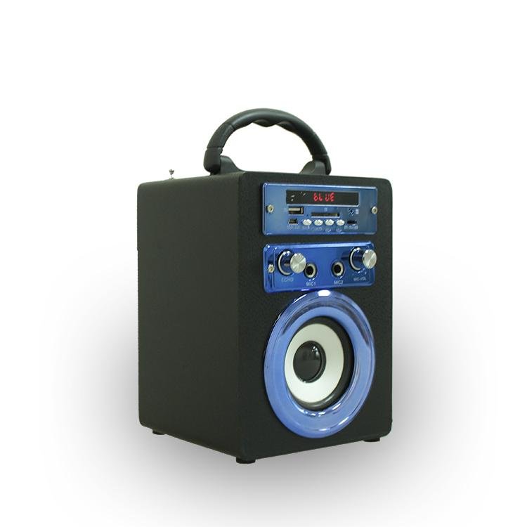 New Style Double Karaoke Wooden Sound Box Multifunction Bluetooth Speaker