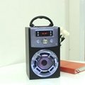 Promotional Karaoke Wooden Blue tooth Speaker with AUX and Microphone 2