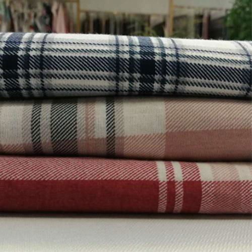 Non-elastic Pure Polyester Fabric with Large Grid Print 3