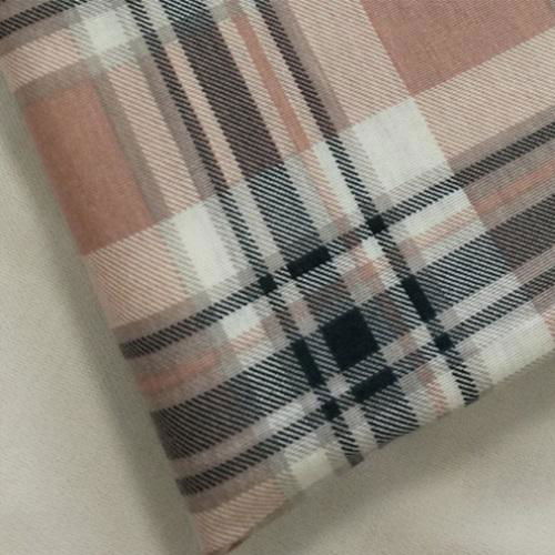 Non-elastic Pure Polyester Fabric with Large Grid Print 4