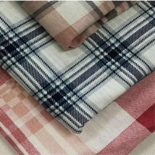 Non-elastic Pure Polyester Fabric with Large Grid Print 5