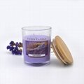 organic scented candle paraffin soywax glass jar cotton wick bamboo lid gift 2