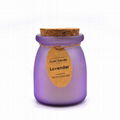 glass jar candle cork cotton wick soy
