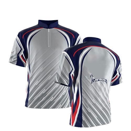 100% polyester Custom Full sublimated Zipper bowling shirts for men 3