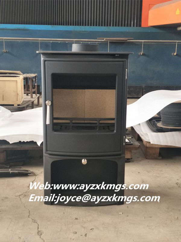 5kw Free Standing Steel Plate Wood Burning Stove with CE approved 4
