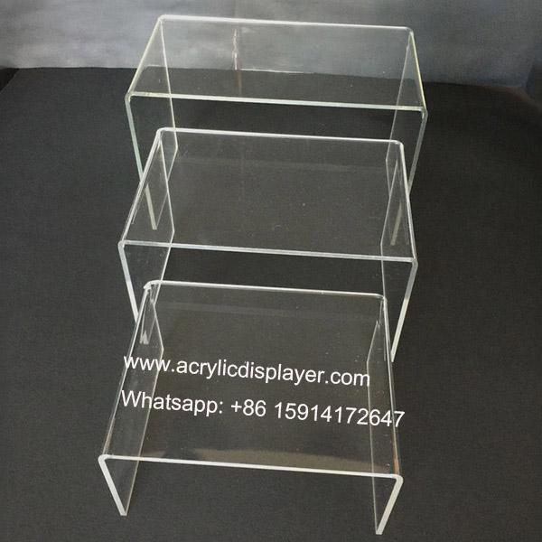 3 Tier Acrylic Makeup Organizer Acrylic Nail Polish Display Cosmetic Stand 2