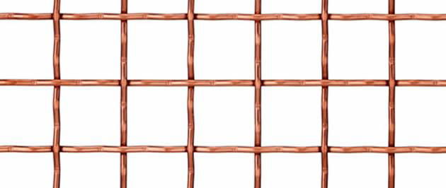 Crimped copper wire mesh