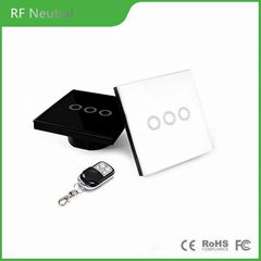 RF remote switch EU standard 3 gang smart switch