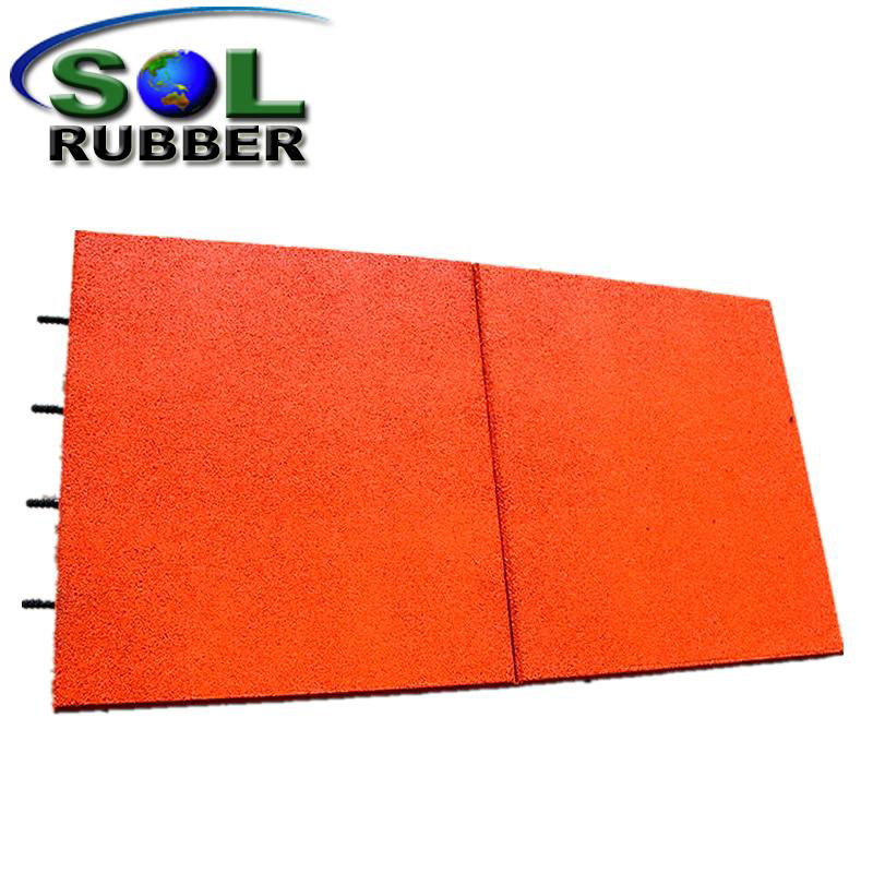 25mm Safety Outdoor Playground Rubber Flooring Tiles Sol Pgt