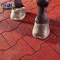 Anti slip horse barn dog bone rubber flooring pavers  1