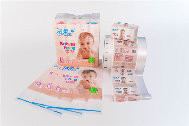 Facial tissue single layer folded plastic film packaging manufacturer