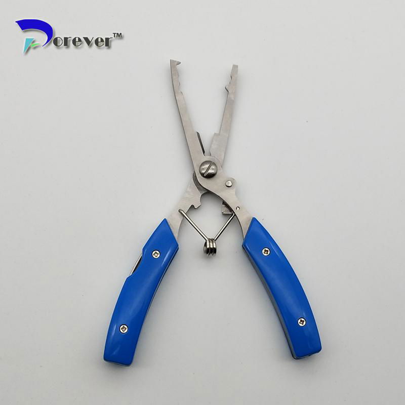 Multi Function Stainless Steel Fishing Pliers Curved Nose Scissors Braid Cutters 5