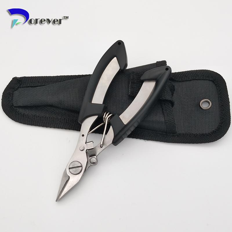 Multi Function Stainless Steel Fishing Pliers Curved Nose Scissors
