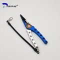 Multi Function Aluminum Fishing Pliers Curved Nose Scissors Braid Cutters