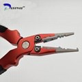 Multi Function Aluminum Fishing Pliers Curved Nose Scissors Braid Cutters 3