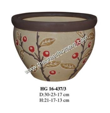 Ceramic indoor and outdoor pot