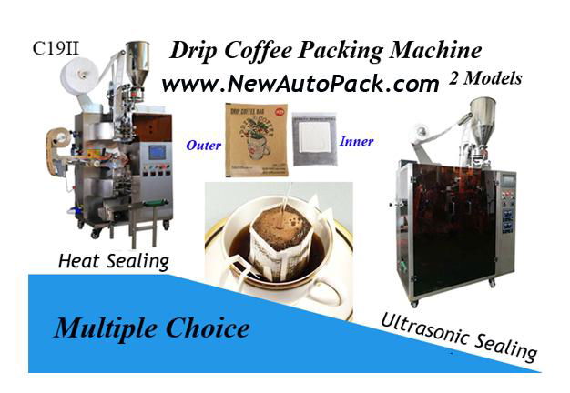 drip coffee bag packing machine with outer envelope 2