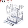 SS Iron soft stop slide pull out multi purpose drawer wire basket 3