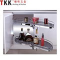 TKK kitchen magic corner MDF Serving Tray swing trays with soft-stop revolving b