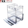 3 Layer soft-stop slide pull out Kitchen Storage Wire basket 4