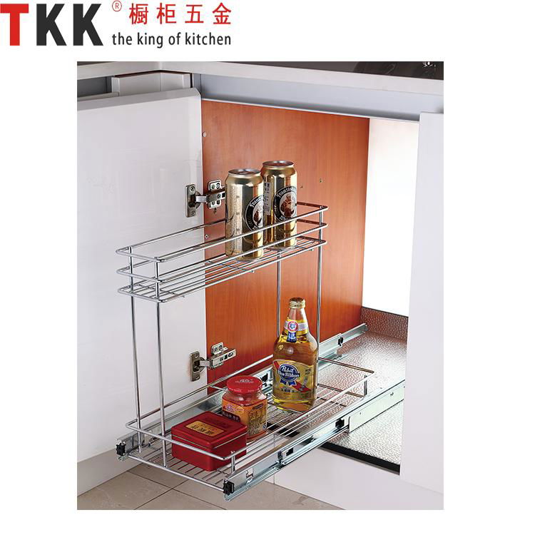 Normal slide side pull out narrow kitchen wire rack & Cabinet wire basket
