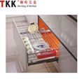 Soft-stop slide stainless three-side kitchen storage wire basket 5