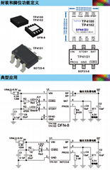 TP4100 TP4101 TP4102 1A鋰電池充電管理IC DFN2X2-8封裝