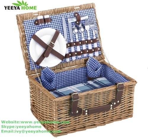 hot sale picnic basket wicker material handmade 3