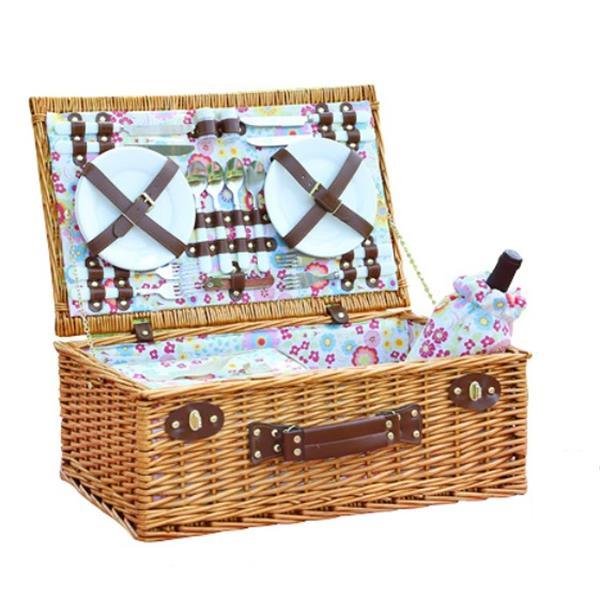 hot sale picnic basket wicker material handmade 4