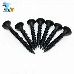 Black phosphated fine and coarse thread gypsum board drywall screw