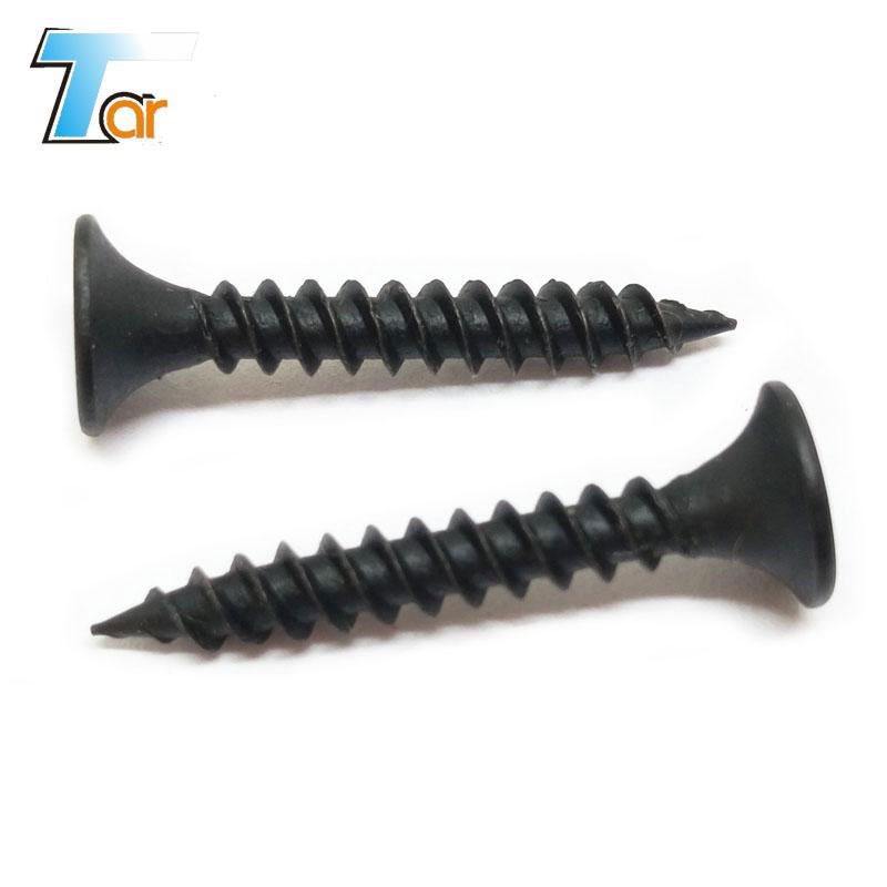 Black phosphated fine and coarse thread gypsum board drywall screw 4