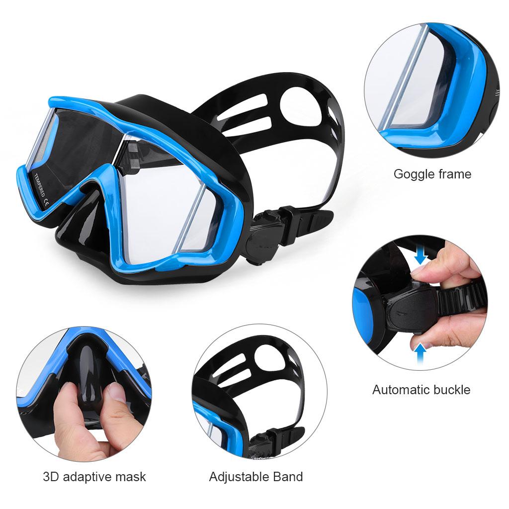 Dive Mask Wide 180 Degree Vision Snorkeling Lens for Adults and