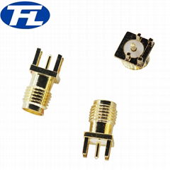 straight sma crimp jack pcb 4 holes connector