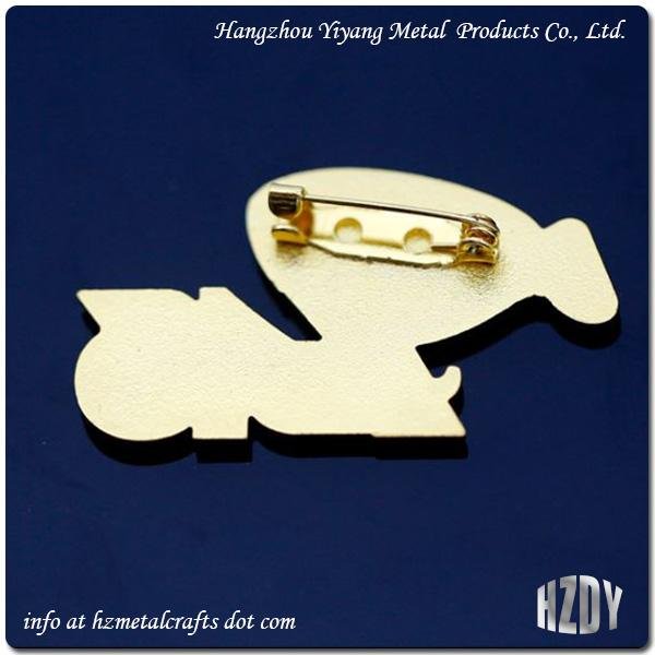 Zinc Alloy Gold Plated Animal badge Customized 5