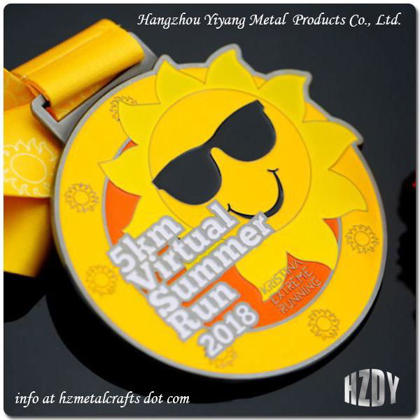 5km Virtual Summer Run Medal Customization 2