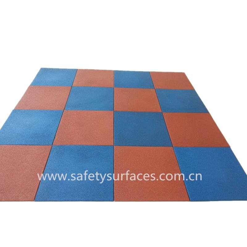 EN1177 Fall height safety rubber flooring tiles for children playground soft mat 2