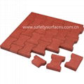 High safety interlocking rubber brick