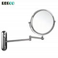 Brass bathroom wall mounted make up mirror