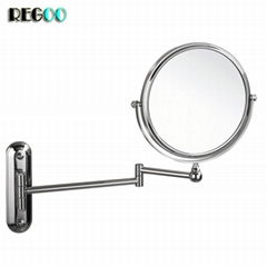 Brass bathroom wall mounted make up mirror