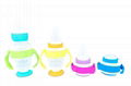 Baby collapsible foldable plastic silicone feeding milk bottle