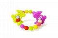 Safe comfortable design colorful baby silicone fancy ring teether