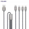 FOCUSES New Creative 4 in 1 USB Data Cable Adapter Universal for Cell Phones