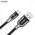 Focuses Premium Zinc Alloy Braided Micro USB Cable Micro usb fast charger