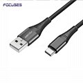 Focuses 2018 New Design Braided TYPE C USB Cable With Aluminum alloy Cover