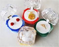 Newest colorful transparent rings earrings jewelry box manufacturer